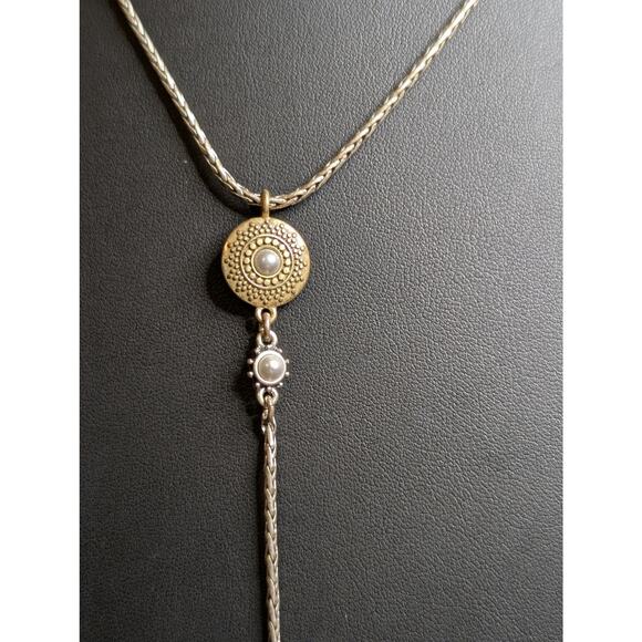 Lucky Brand Boho Celestial Whimsygoth Y-Drop Necklace Two Tone Necklace - Picture 3 of 8